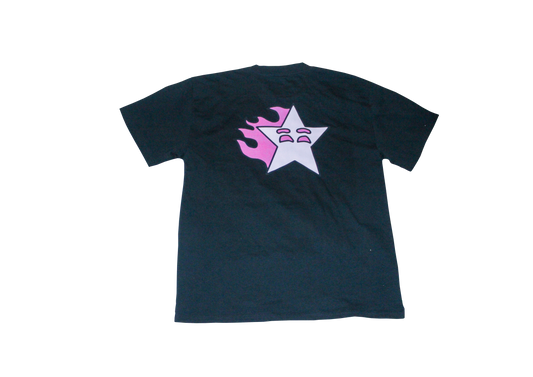 SCORCHII T-SHIRT - BLACK/FLAMING PINK