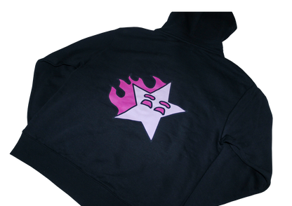 SCORCHII HOODIE - BLACK/FLAMING PINK