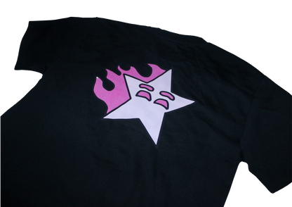 SCORCHII T-SHIRT - BLACK/FLAMING PINK